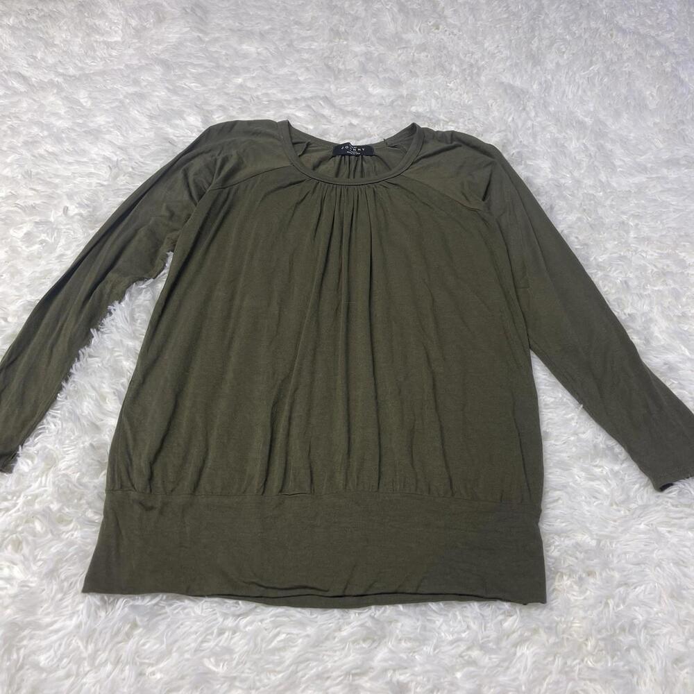 Made By Johnny Solid Short Sleeve Scoop Neck Dolman Top USA